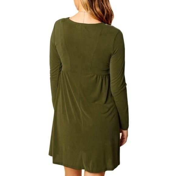 Altar’d State long sleeve army green dress size medium - Picture 3 of 5